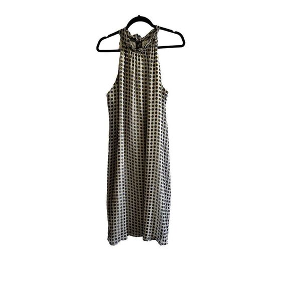 Jonathan Martin Navy & Green Polka-a-Dot Dress Lined Size 14 - Picture 1 of 8